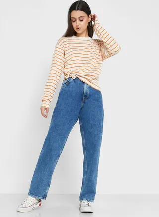 High Waist Straight Jeans