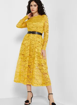 Lace A-Line Dress