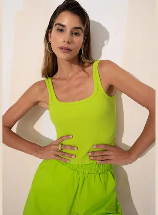 Slim Fit Strappy Crop Vest