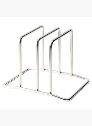 Stainless Cutting Board Stand Double W 10 x D 13.5 x H 10 cm, Silver