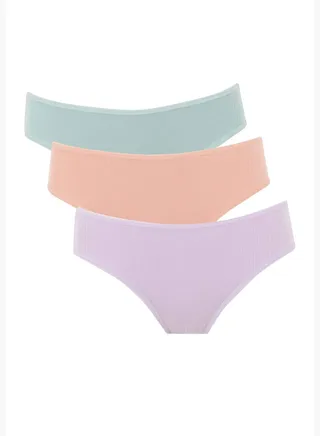 Woman 3 Pieces Woman Brief Underwear Package Slip