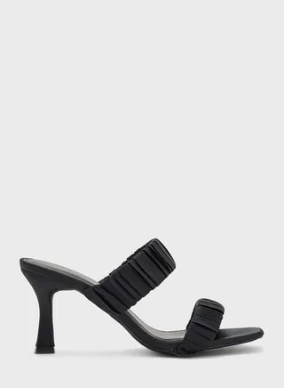Double Strap Mid Heel Sandals