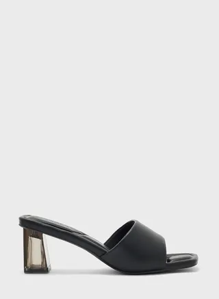 One Strap Mid Heel Sandals