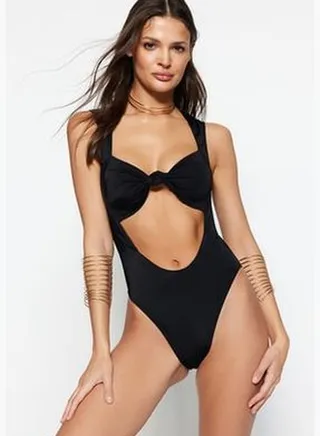 Cut-out High-Leg Swimsuit