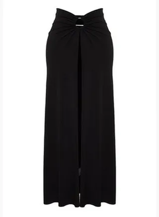 Black Maxi Knitted Cut Out/Windowed Pareo TBESS24PR00008