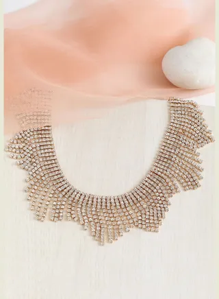 Gold Plated Party Designer Stone Necklace For Women