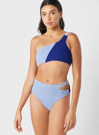 Cut Out High Leg Bikini Bottom