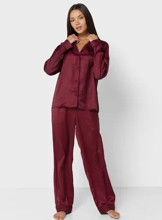 Button Down Shirt & Pyjama Set