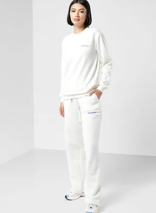 Wide Leg Logo Joggers