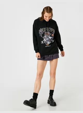Printed Hooded Sweatshirt