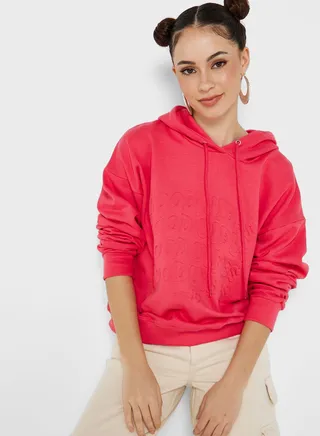 Graphic Embossed Hoodie