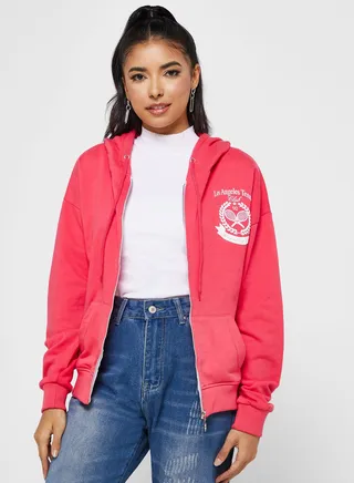 Graphic Hoodie With Puff Print