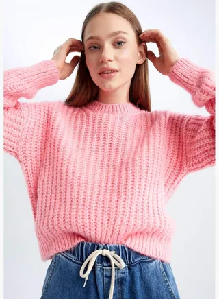 Oversize Fit Crew Neck Jumper
