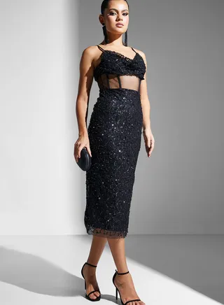 Corset Style Embellished Dress