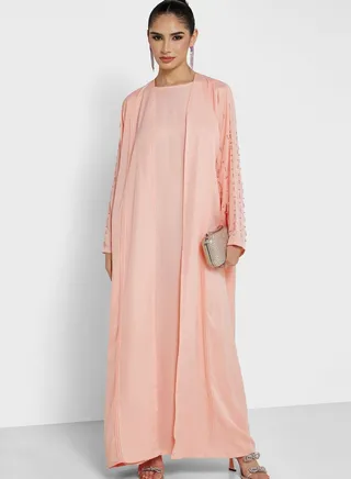 Embellished Detail Abaya With Inner