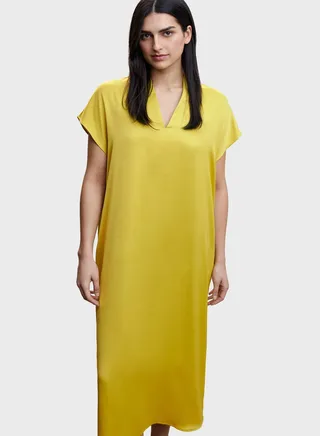 V-Neck Side Slit Dress