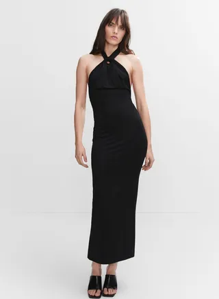 Halter Neck Cut Out Dress