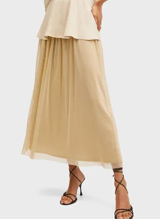 Pleated Midi Skirt