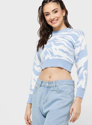 Abstract Printed Sweater