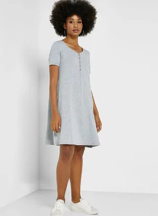 Button Detailed Knitted Dress