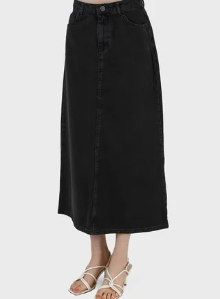 High Waist Denim Skirt