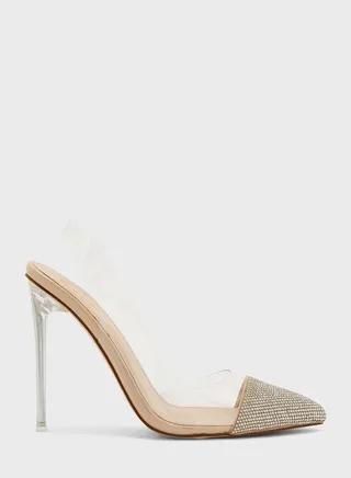 Diamante Toecap Clear Pump