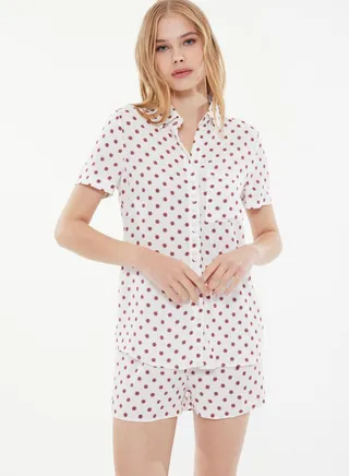Printed Knitted Pajama Set