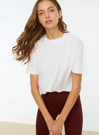 Round Neck Knitted T-Shirt