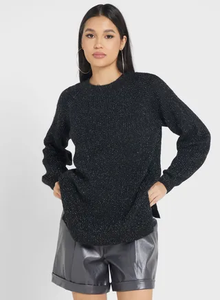 Crew Neck Knitted Sweater