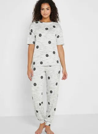 Cosy Polka Dot Pyjama Set