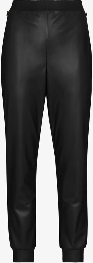 Tapered Faux Leather Track Pants