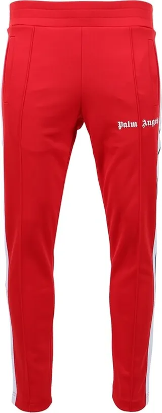 Slim Fit Side Stripe Track Pants Red And White