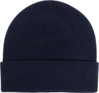 Blue Turn-Up Cashmere Beanie