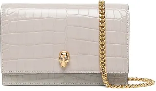 Crocodile-Effect Leather Mini Bag