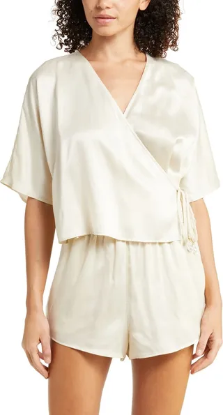 Washable Silk Short Pajamas