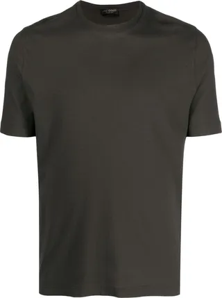 round-neck cotton T-shirt