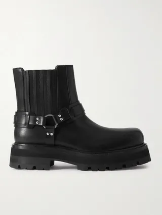 Embellished Leather Chelsea boots