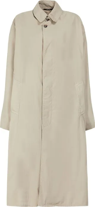 Tech midi oversized trench coat
