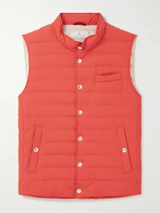 Slim-Fit Quilted Nylon Down Gilet