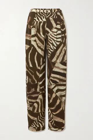 Ralph Lauren Collection - Stamford Zebra-print Crepe Straight-leg Pants - Brown