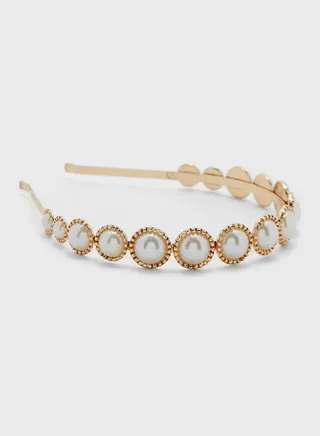 Pearl Detail Metal Headband