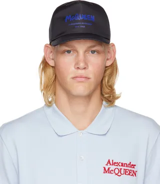 Alexander McQueen Navy Graffiti Cap