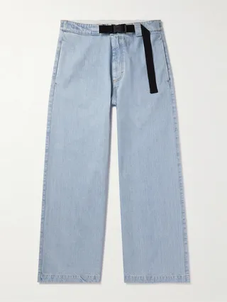 + JWA Wide-Leg Belted Denim Jeans