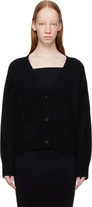 Loulou Studio Black Zanzibar Cardigan