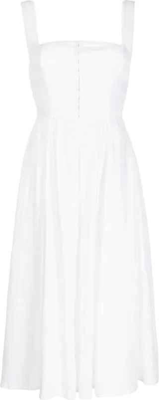 Tagliatelle linen midi dress