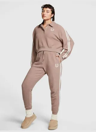 Reverse Fleece High-Waist Gym Pants