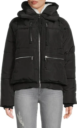 Faux Fur-Lined Double-Layer Jacket
