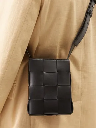 Intrecciato-leather Cross-body Bag