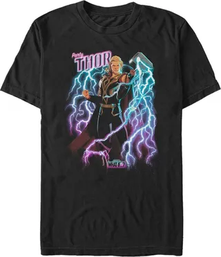 Men's Marvel What if…? Party Thor T-Shirt - Black - X Large