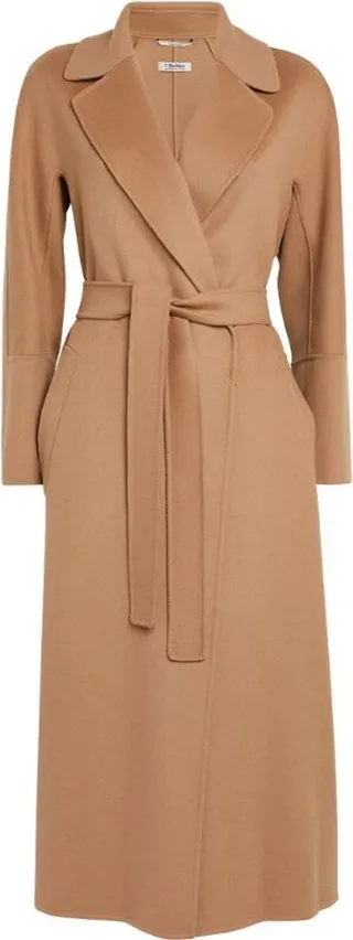 Max Mara Virgin Wool Wrap Coat